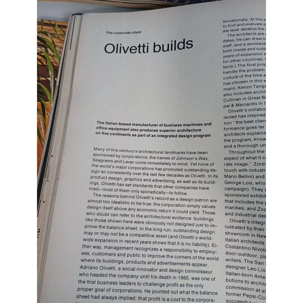 Progressive Architecture Magazine‎ Aug 1973 Eams Olivetti Read Description